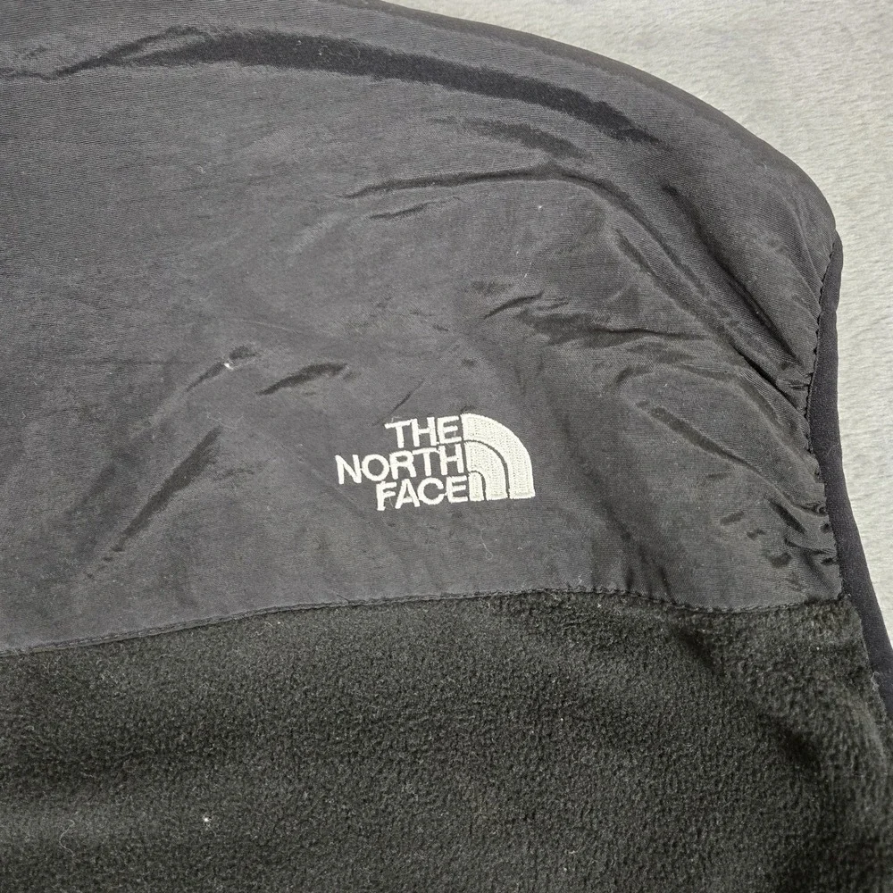 The North Face Vest Mens Large Denali Full Zip Fleece Black Polartec EUC